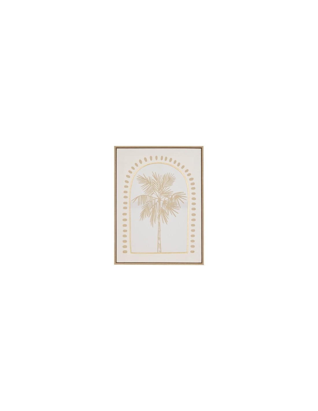 QUADRI E DECORO PARETE: vendita online Tela, 3D, Meryl, palma, bianca, 45x60 cm, effetto alluminio dorato in offerta