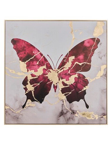 QUADRI E DECORO PARETE: vendita online Tela, stampata, Hilo, farfalla, 60x60 cm, assortita, dorato metallizzato in offerta