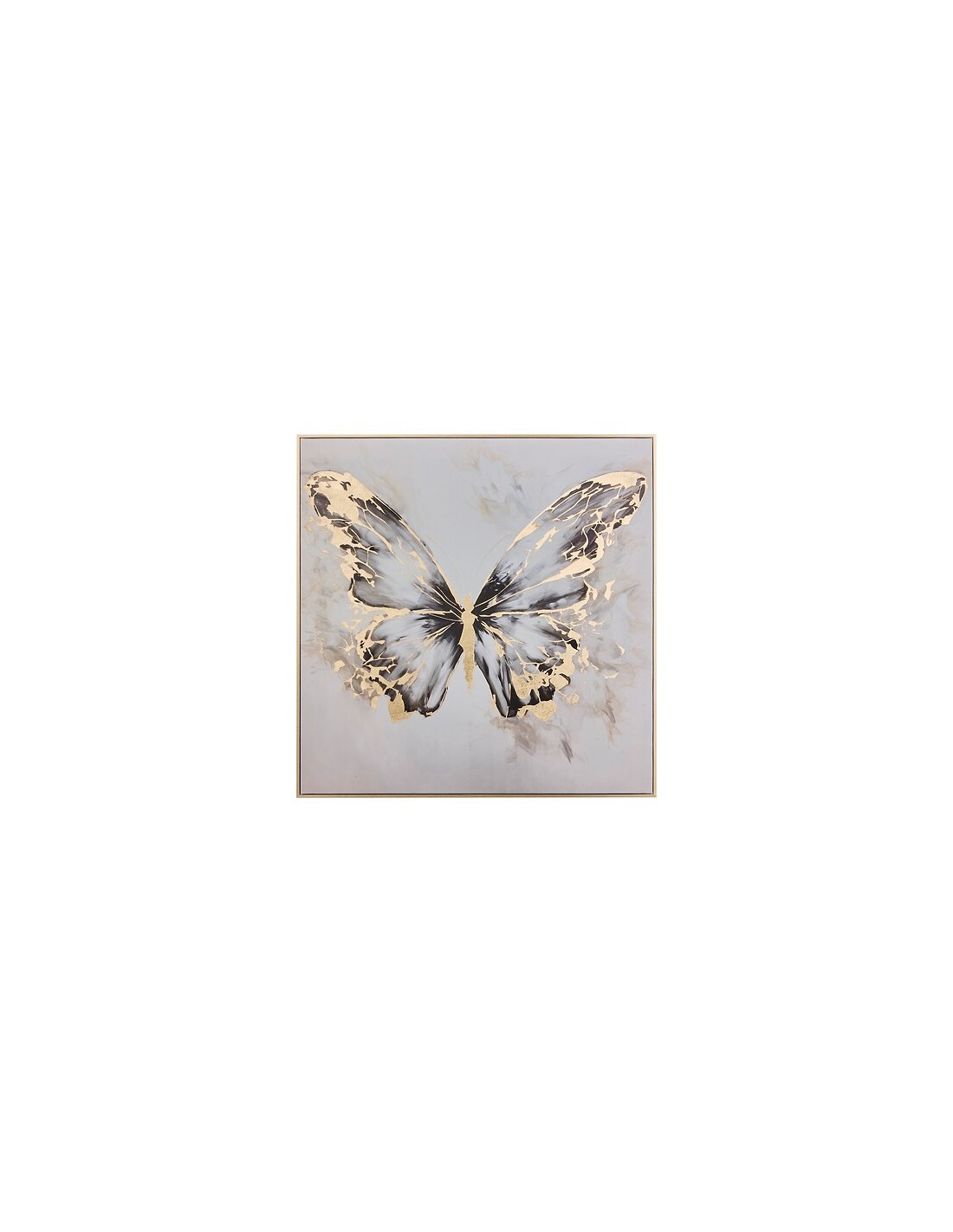 QUADRI E DECORO PARETE: vendita online Tela, stampata, Hilo, farfalla, 60x60 cm, assortita, dorato metallizzato in offerta