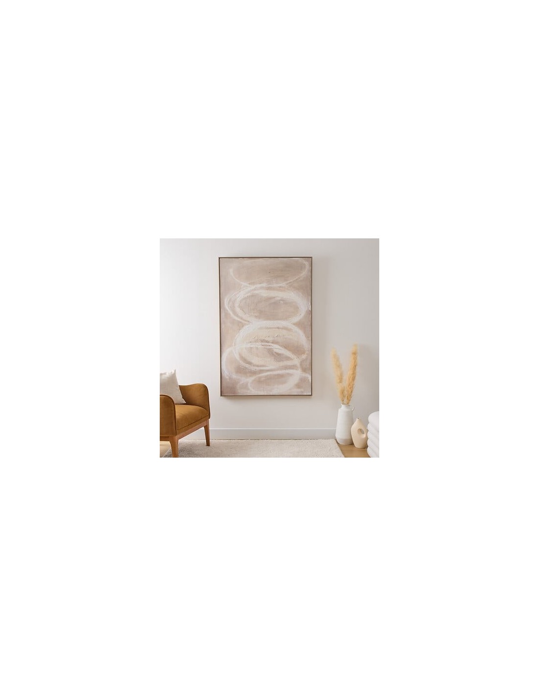 QUADRI E DECORO PARETE: vendita online Tela, dipinta, incorniciata, Krisna, 150x100 cm, beige, acrilico, tela texturizzata in...
