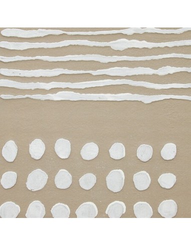 QUADRI E DECORO PARETE: vendita online Tela dipinta incorniciata Farhan 116x75 cm beige medio, texture in rilievo in offerta
