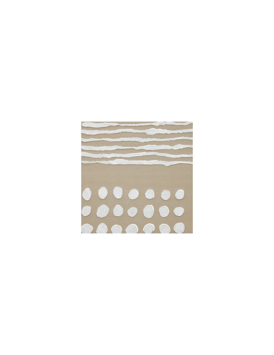 QUADRI E DECORO PARETE: vendita online Tela dipinta incorniciata Farhan 116x75 cm beige medio, texture in rilievo in offerta
