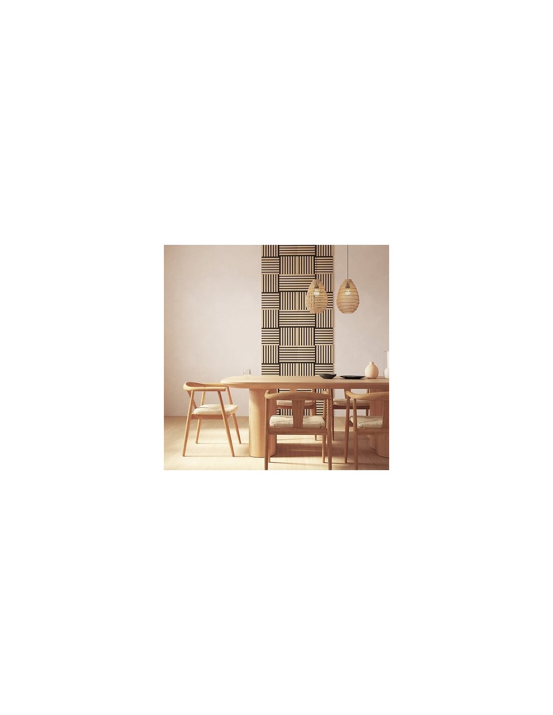 QUADRI E DECORO PARETE: vendita online Set 3 pannelli decorativi, Colva, 30 x 30 cm, MDF, effetto legno chiaro, isolamento ac...