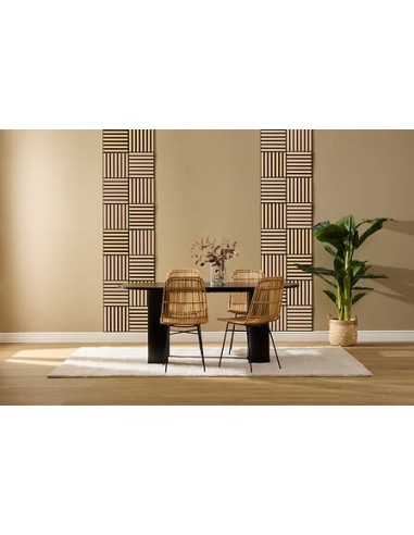 QUADRI E DECORO PARETE: vendita online Set 3 pannelli decorativi, Colva, 30 x 30 cm, MDF, effetto legno chiaro, isolamento ac...