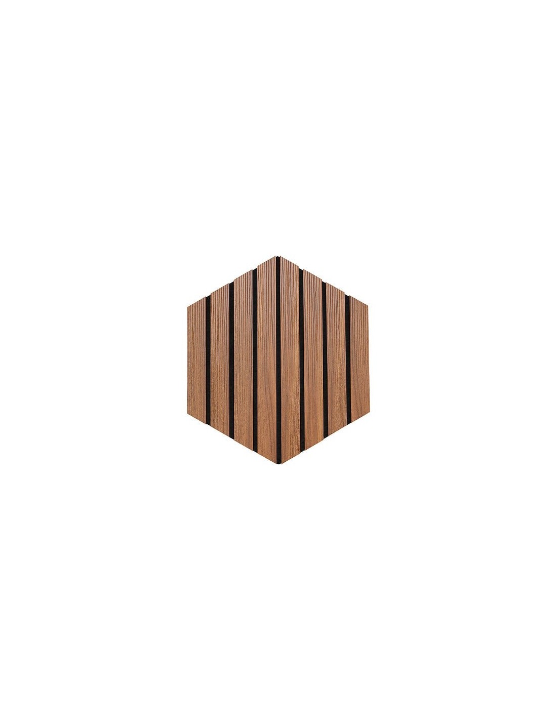 QUADRI E DECORO PARETE: vendita online Set 3 pannelli decorativi, Colva, esagono, 30 x 26 cm, MDF, effetto legno scuro, isola...