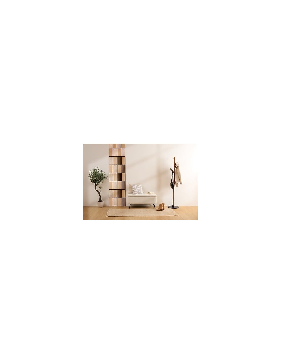 QUADRI E DECORO PARETE: vendita online Set 3 pannelli decorativi, Colva grande, 30 x 30 cm, MDF, effetto legno chiaro, isolam...