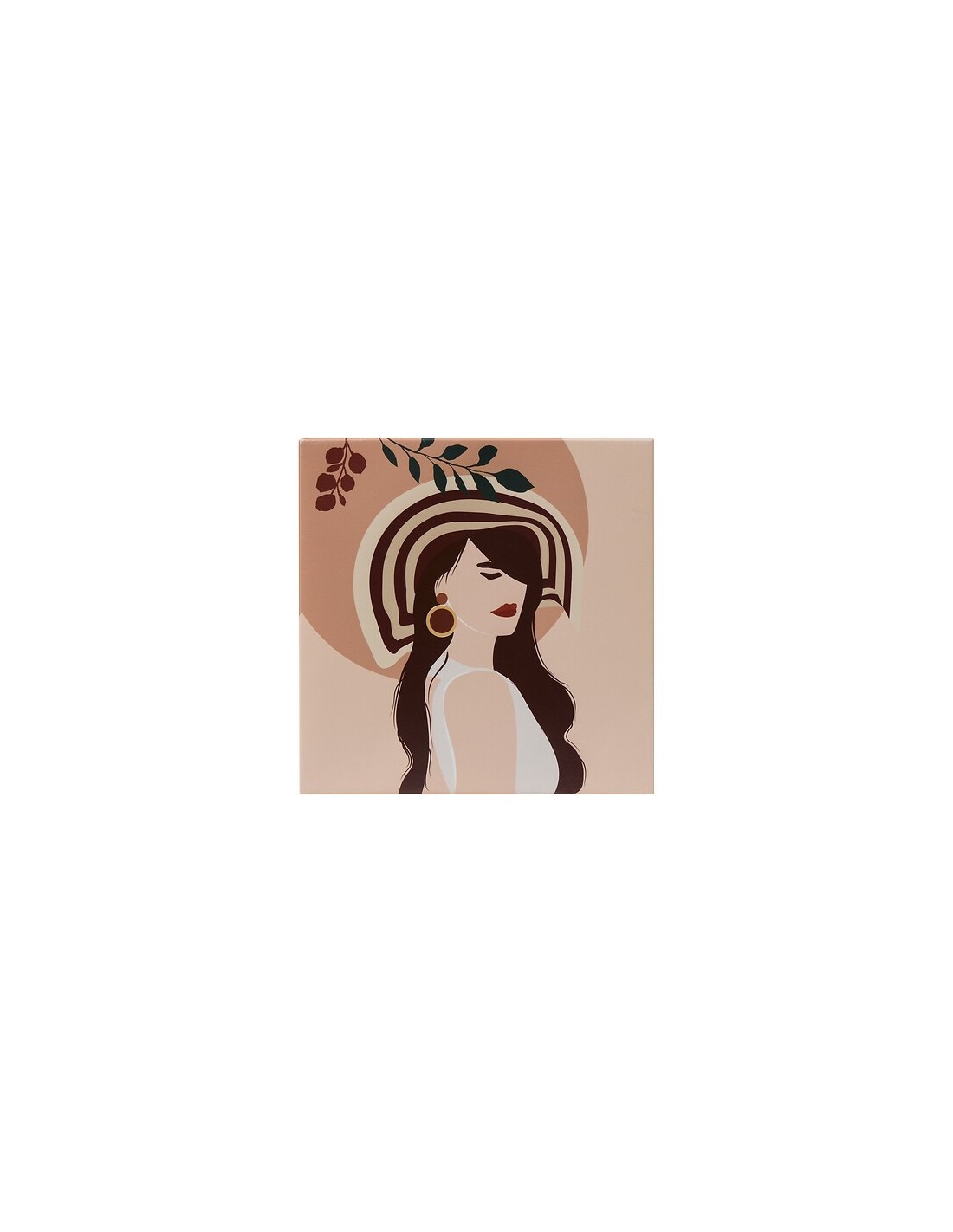QUADRI E DECORO PARETE: vendita online Set 5 tele stampate, Cynthia, donna, design moderno, MDF, 25 x 25 cm, colori pesca, ar...