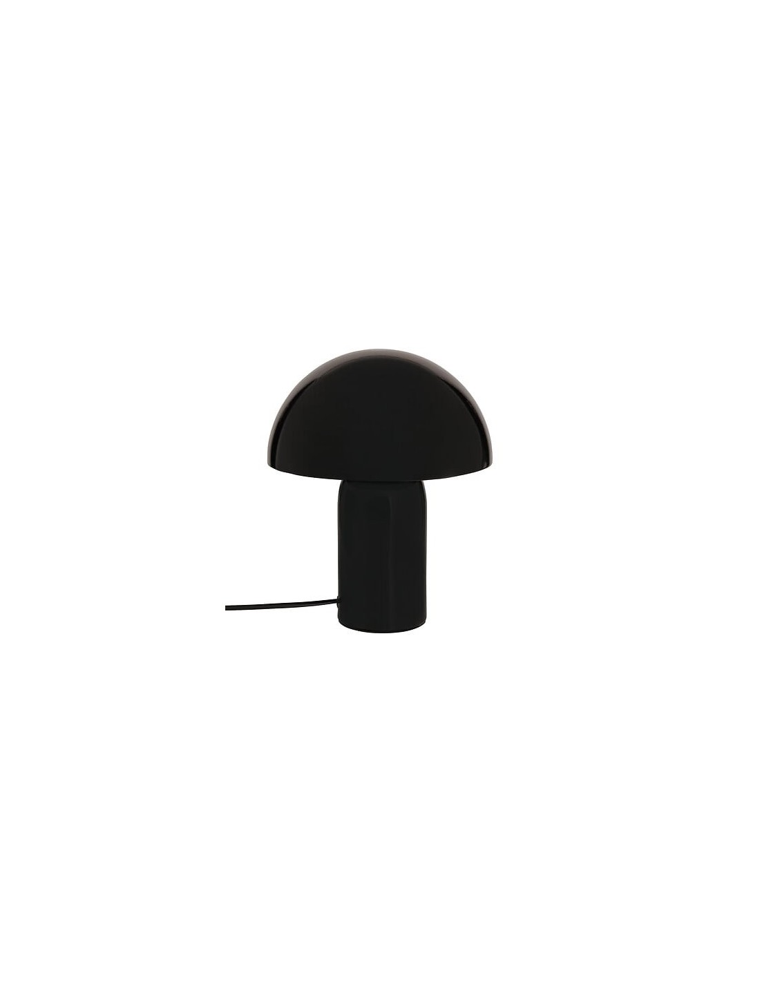 ILLUMINAZIONE: vendita online Lampada fungo Lito, metallo nero, altezza 24,5 cm, design moderno, acciaio in offerta