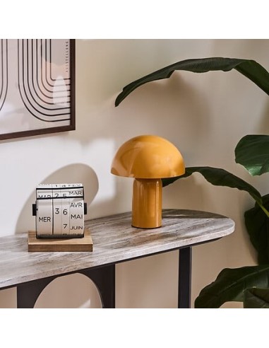 ILLUMINAZIONE: vendita online Lampada fungo Lito, metallo ocra, 20 x 20 x 24,5 cm in offerta