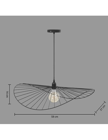 ILLUMINAZIONE: vendita online Lampadario Adelia, metallo nero, diametro 58 cm, altezza 103,5 cm in offerta
