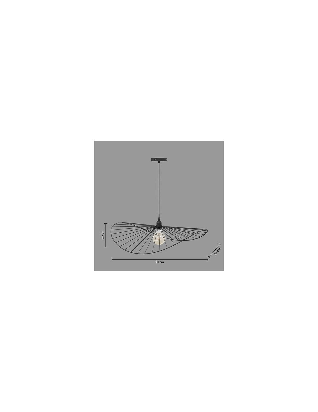 ILLUMINAZIONE: vendita online Lampadario Adelia, metallo nero, diametro 58 cm, altezza 103,5 cm in offerta