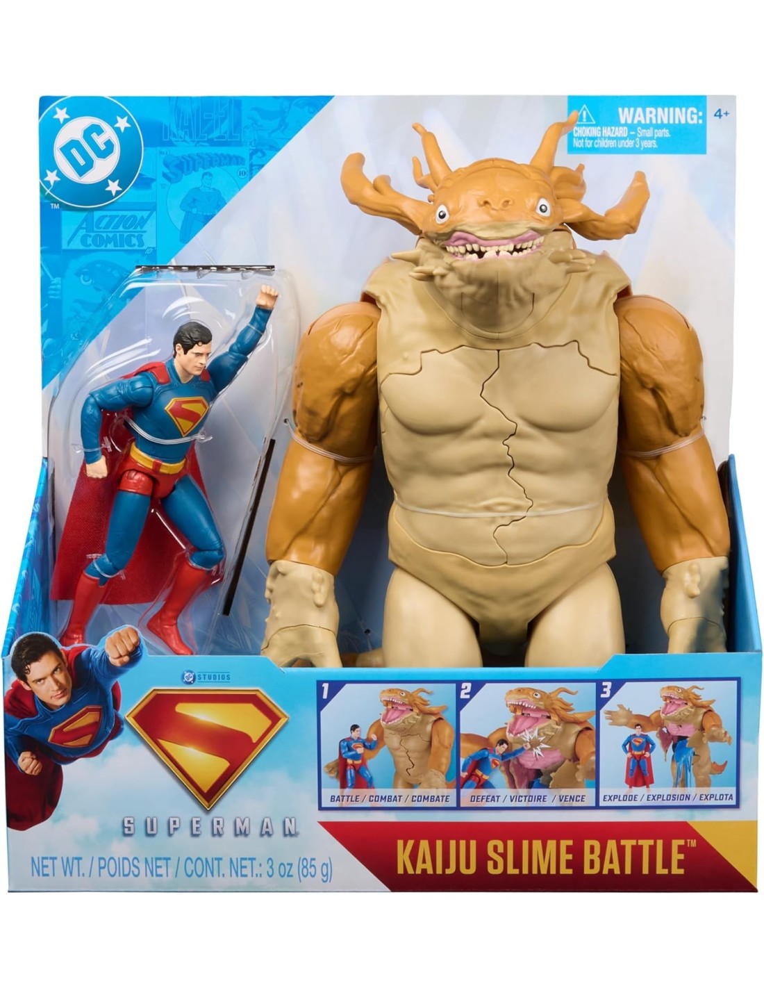 Superman vs Kaiju set con slime blu, figura Superman e mostro 12″ | shopincasa.it