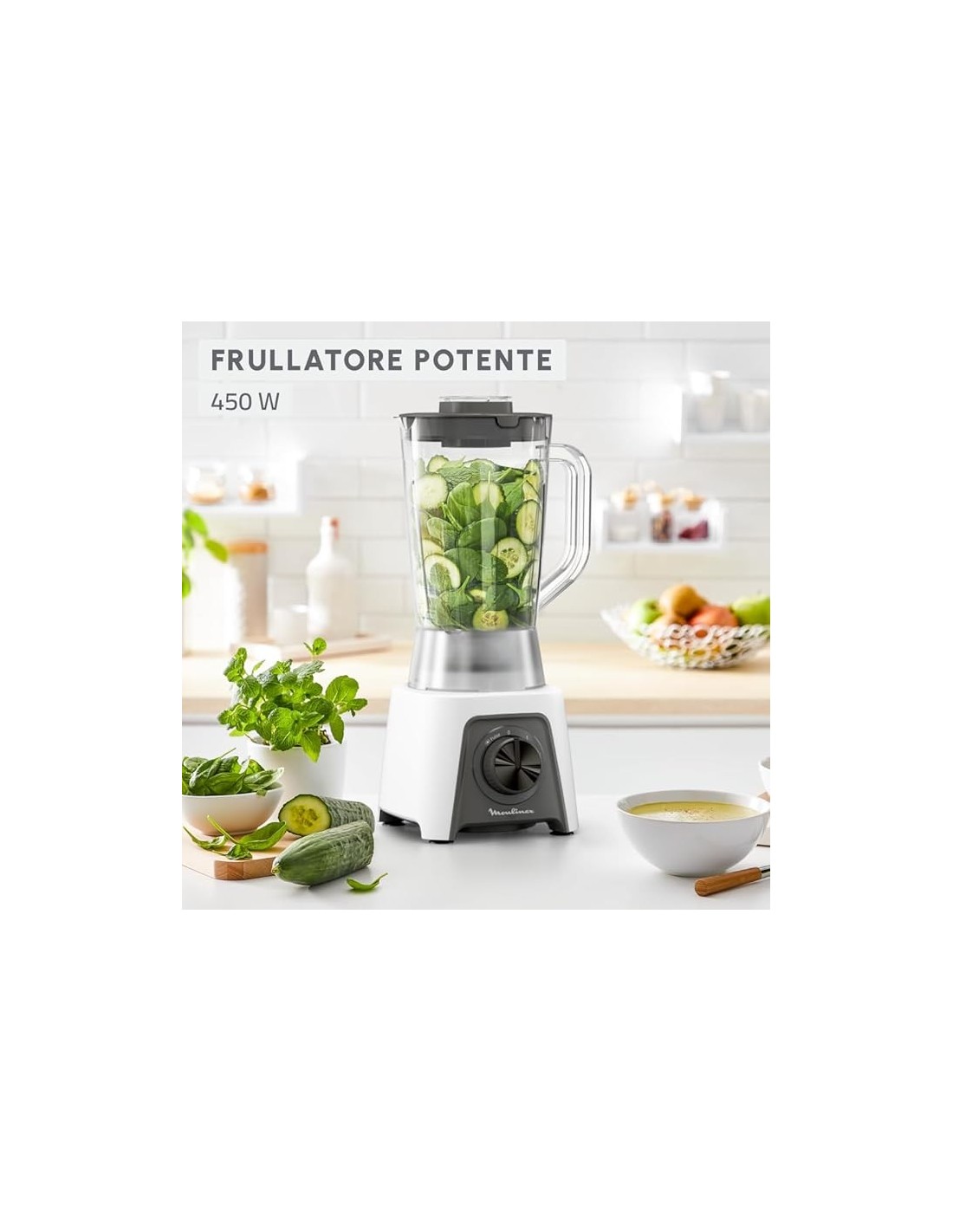 Moulinex Blendeo+ LM2C01 Frullatore 450W Tritaghiaccio | shopincasa.it
