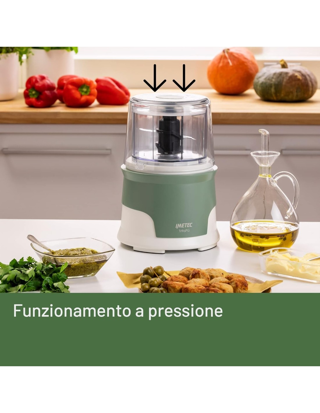 Imetec Tritapiù Tritatutto 1000W con 4 Lame Inox e Contenitore 600 ml | shopincasa.it