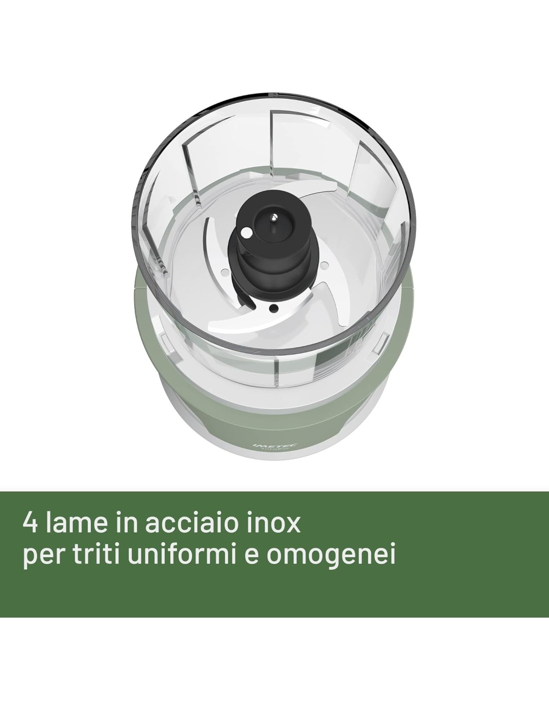 Imetec Tritapiù Tritatutto 1000W con 4 Lame Inox e Contenitore 600 ml | shopincasa.it