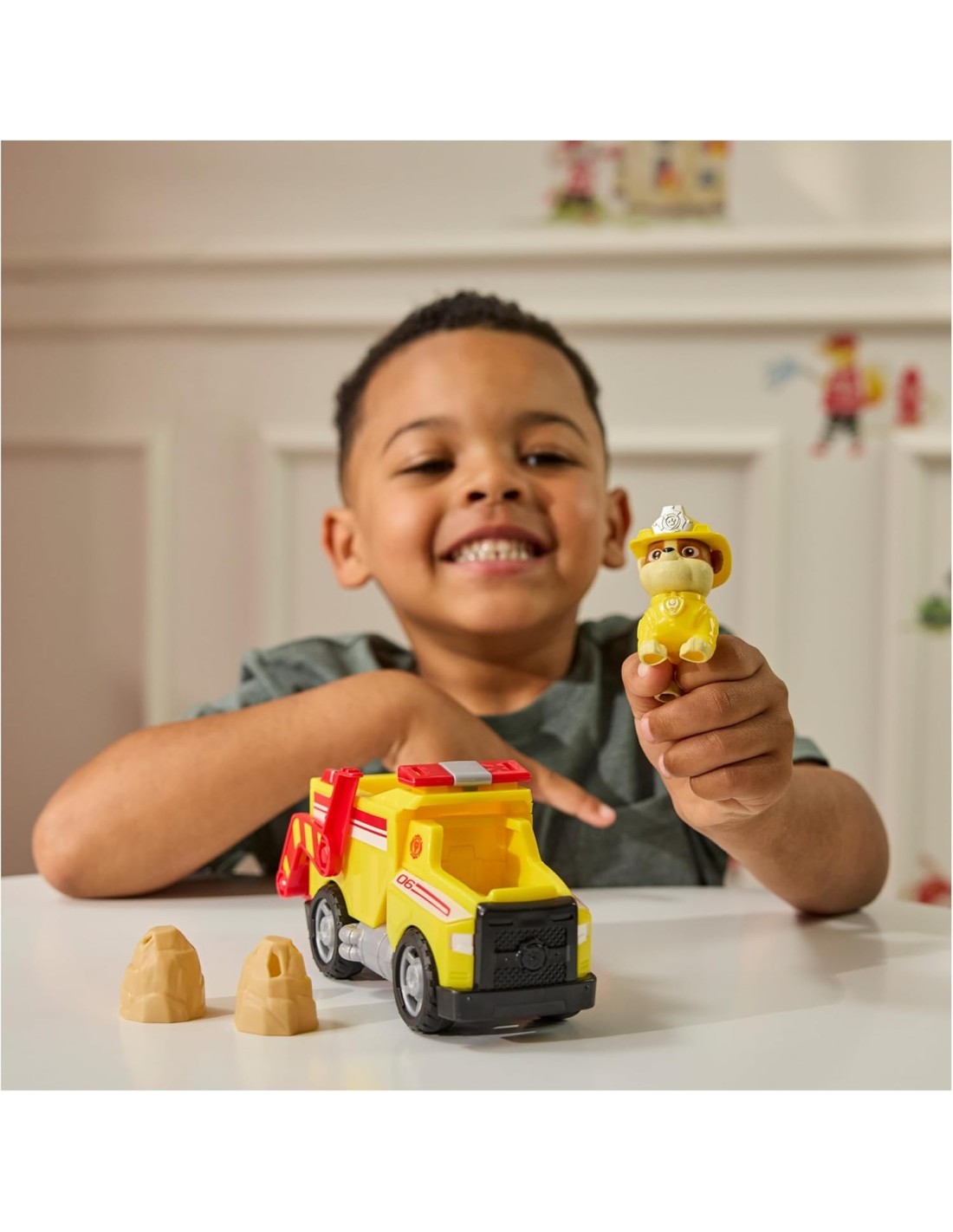 Camion ribaltabile Rubble Fire Rescue con figura e proiettili | shopincasa.it