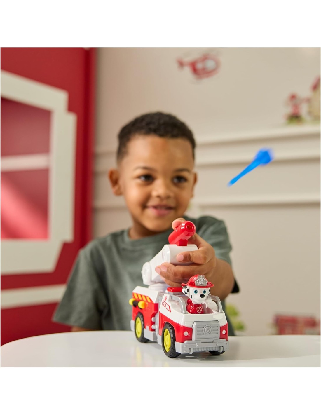 Camion antincendio Paw Patrol Marshall con scala funzionante e figura Marin 16 cm | shopincasa.it