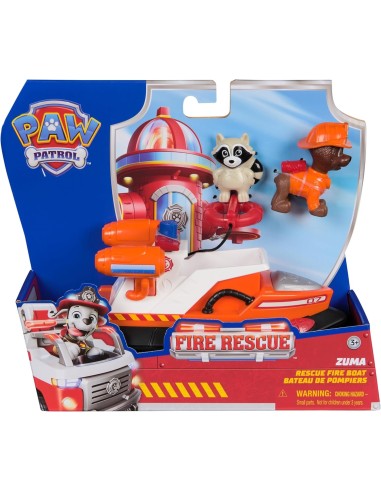 Paw Patrol Gommone di Zuma Fire Rescue con Salvagente e Figura | Shop in Casa