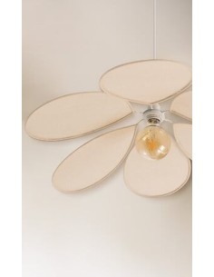 ILLUMINAZIONE: vendita online Sospensione Naya, a petali, beige lino, diametro 72 cm, altezza 118 cm in offerta 2