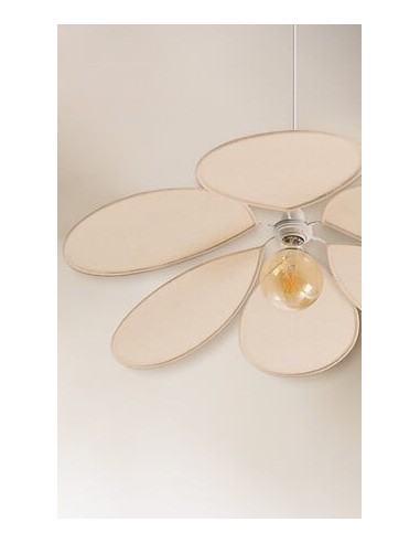 ILLUMINAZIONE: vendita online Sospensione Naya, a petali, beige lino, diametro 72 cm, altezza 118 cm in offerta