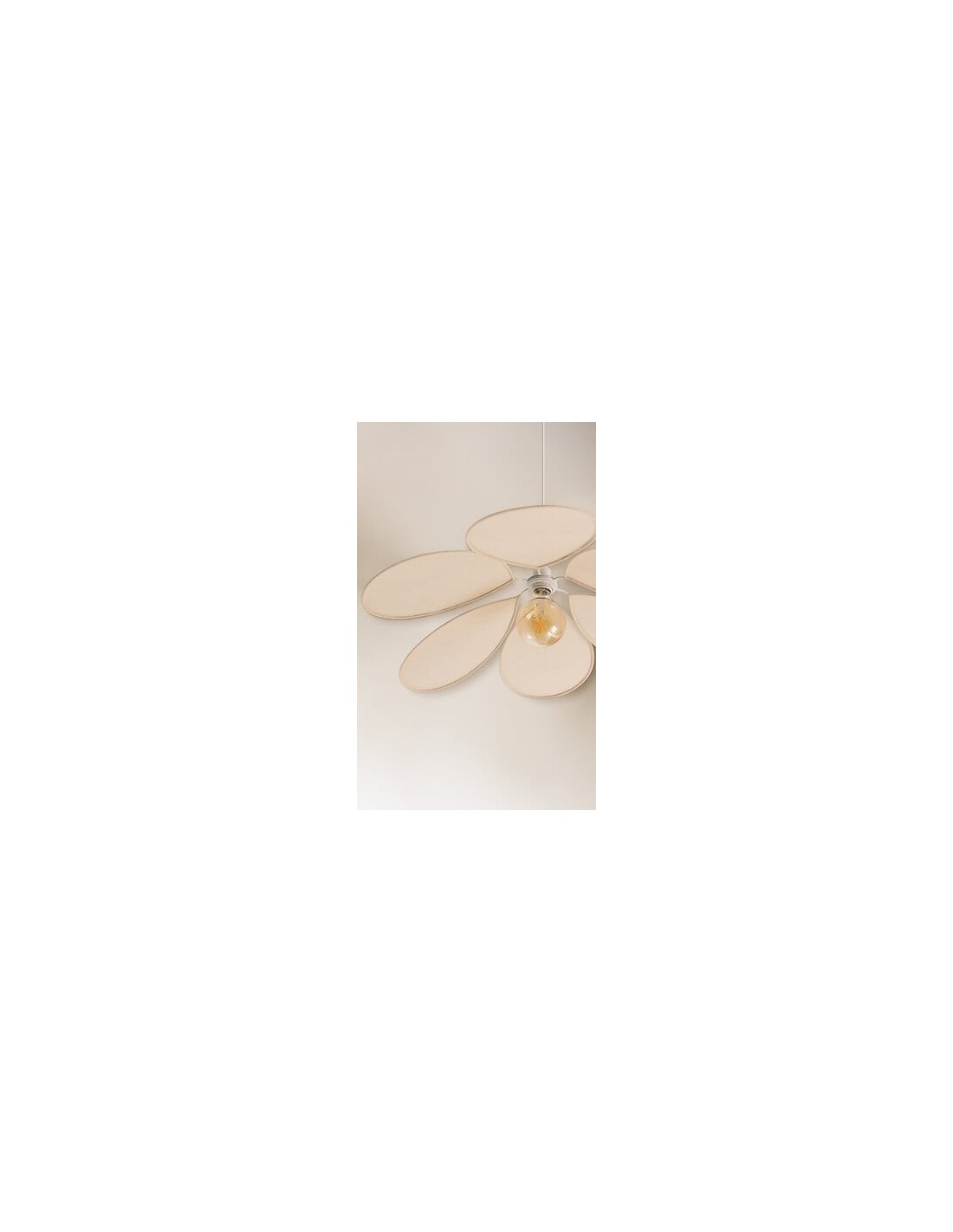 ILLUMINAZIONE: vendita online Sospensione Naya, a petali, beige lino, diametro 72 cm, altezza 118 cm in offerta