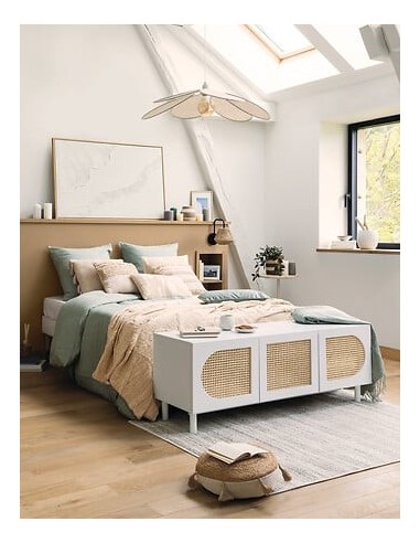 ILLUMINAZIONE: vendita online Sospensione Naya, a petali, beige lino, diametro 72 cm, altezza 118 cm in offerta