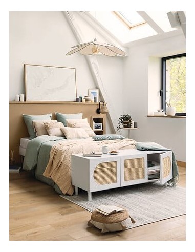 ILLUMINAZIONE: vendita online Sospensione Naya, a petali, beige lino, diametro 72 cm, altezza 118 cm in offerta
