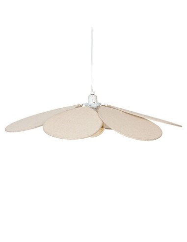 ILLUMINAZIONE: vendita online Sospensione Naya, a petali, beige lino, diametro 72 cm, altezza 118 cm in offerta