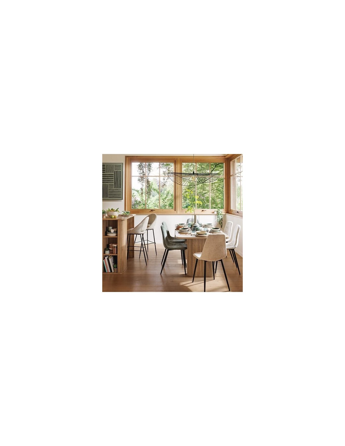 ILLUMINAZIONE: vendita online Sospensione Adelia, metallo nero, diametro 98 cm, altezza 105 cm in offerta