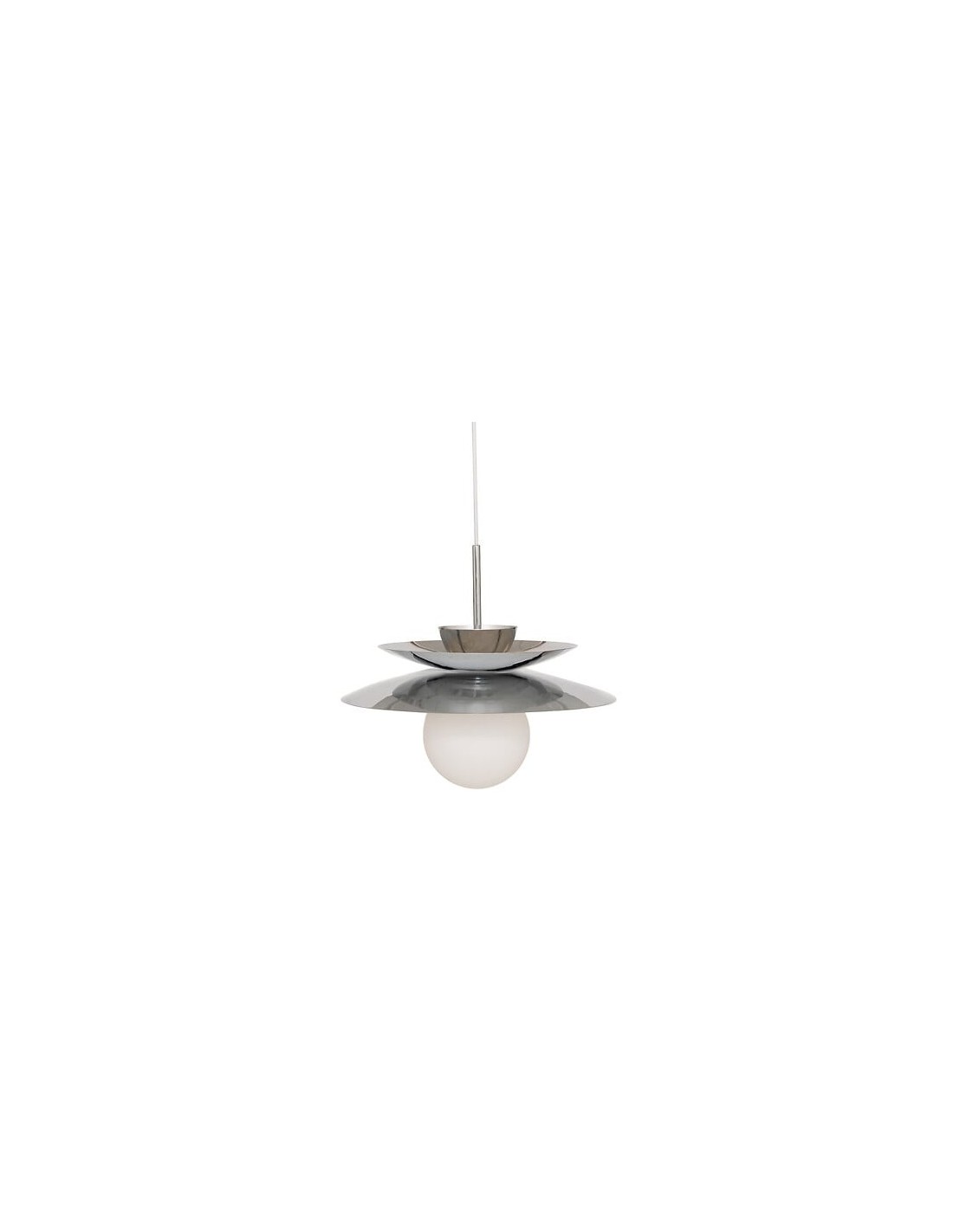 ILLUMINAZIONE: vendita online Sospensione Omia, metallo argentato, diametro 38 cm, altezza 125 cm, collezione Sky Lounge in o...