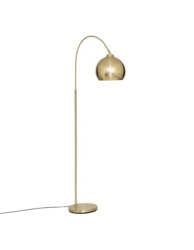 ILLUMINAZIONE: vendita online Lampada da terra ad arco Floris, metallo dorato, altezza 177 cm, abat-jour orientabile in offerta