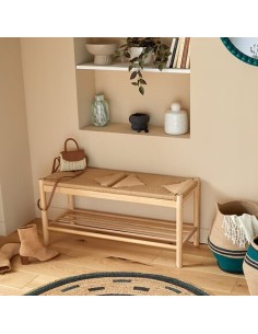 SEDIE: vendita online Panca Maesi, legno naturale, 95 x 35,5 x 45 cm, 100% smontabile, Malakite Collection in offerta 2