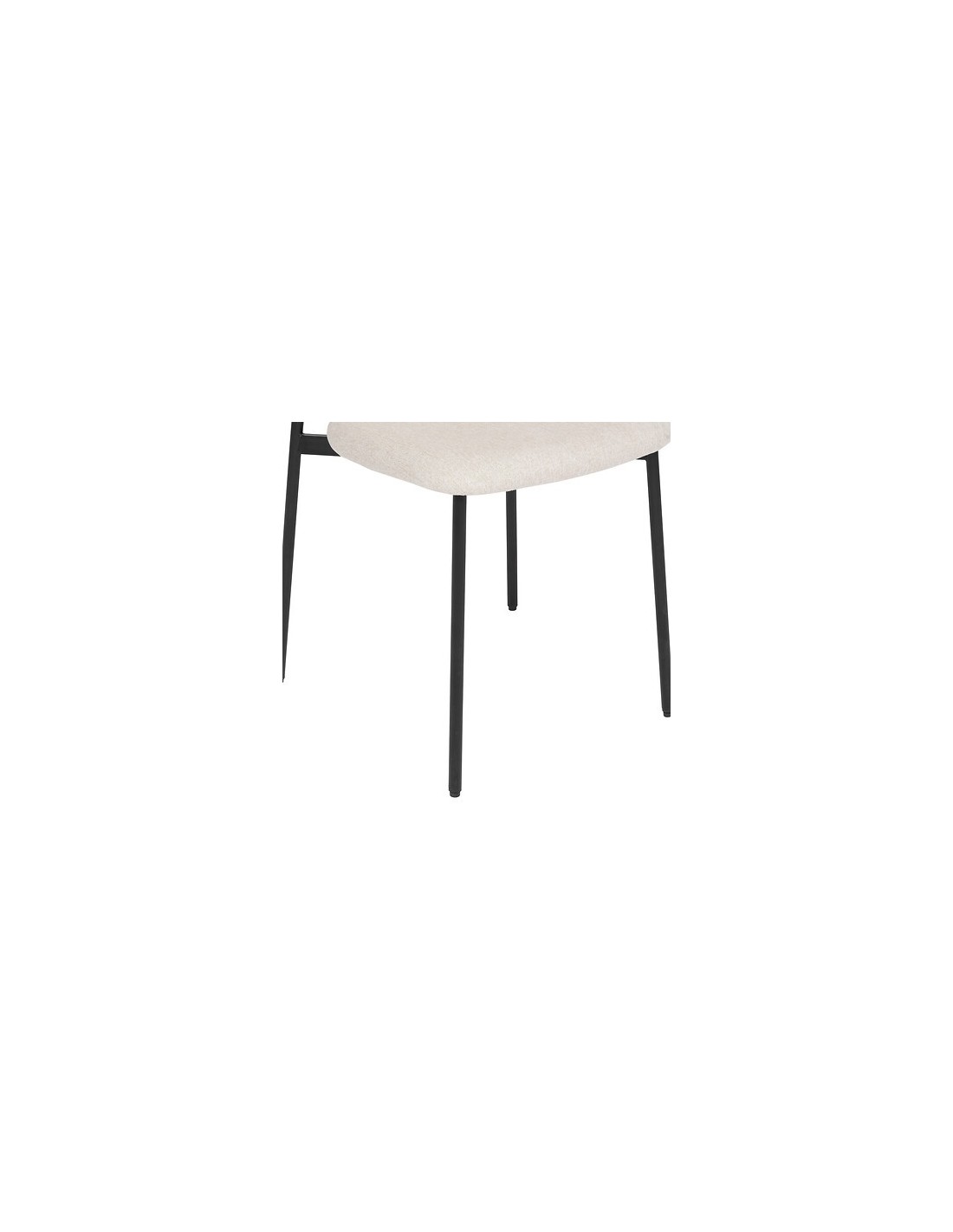 SEDIE: vendita online Sedia Jaisa, seduta in tessuto beige, schienale in legno, gambe in metallo, 50 x 50 x 81 cm in offerta