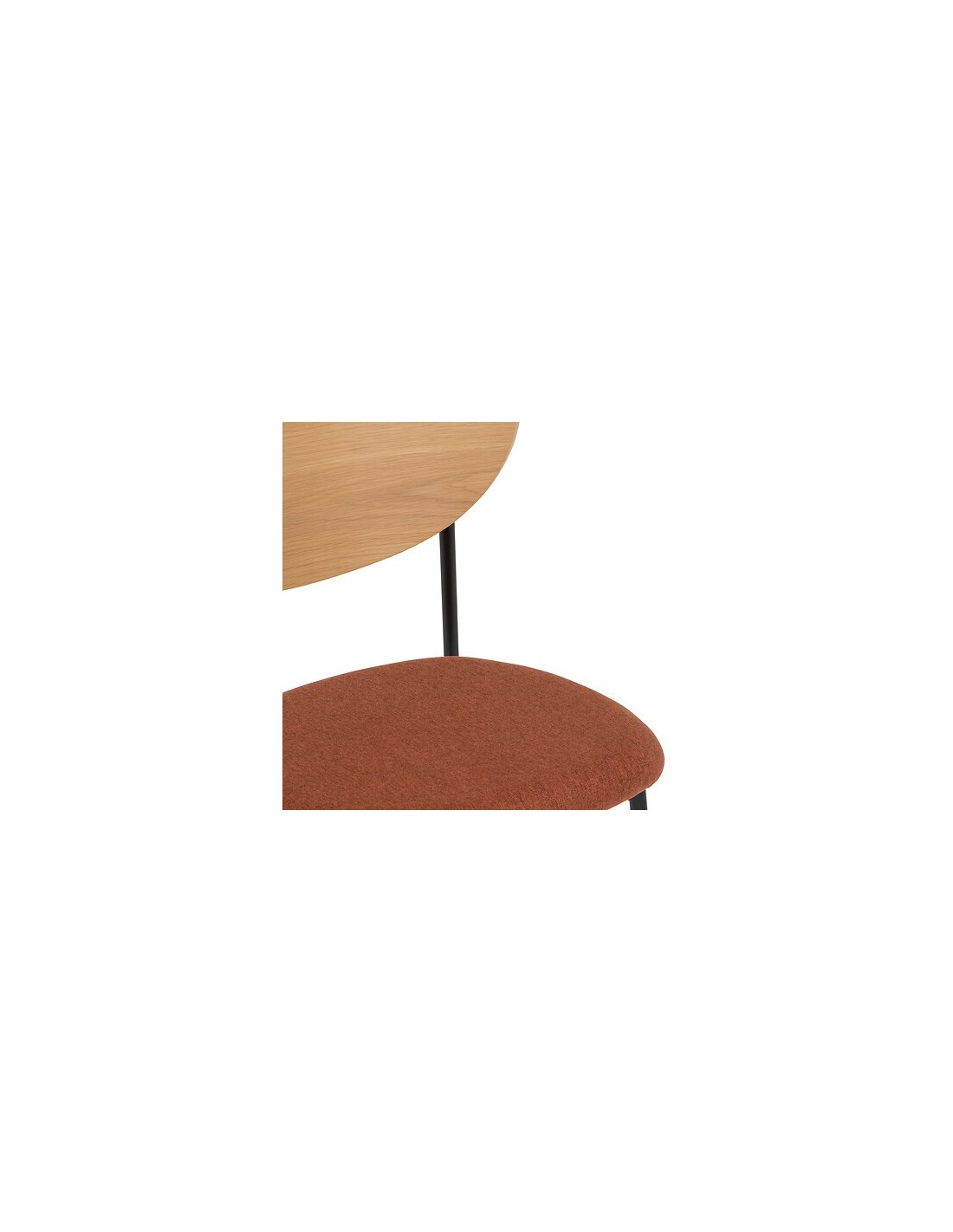 SEDIE: vendita online Sedia Jaisa, seduta in tessuto ambra, schienale in legno, gambe in metallo – 50 x 50 x 81 cm in offerta