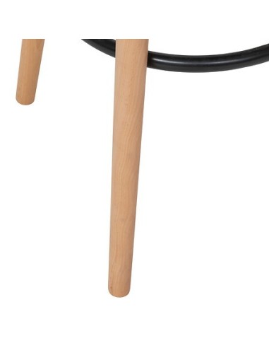 SEDIE: vendita online Sedia da bar alta Maxon, beige, gambe in legno di faggio, PP, L. 40 x P. 43 x H. 92,5 cm, 4.5 Kg in off...
