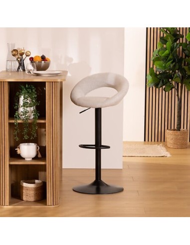SEDIE: vendita online Sedia da bar alta regolabile Sasha, grigia, struttura in acciaio, L. 48,5 x P. 51,5 x H. 96,5 cm, 6.7 K...