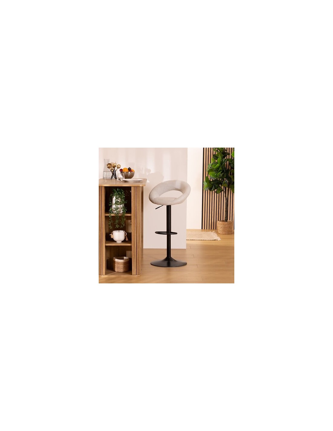 SEDIE: vendita online Sedia da bar alta regolabile Sasha, grigia, struttura in acciaio, L. 48,5 x P. 51,5 x H. 96,5 cm, 6.7 K...