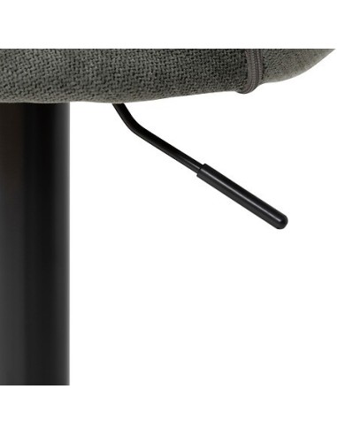 SEDIE: vendita online Sedia da bar alta regolabile Sasha, PU verde cedro, struttura in acciaio, L. 48,5 x P. 51,5 x H. 96,5 c...