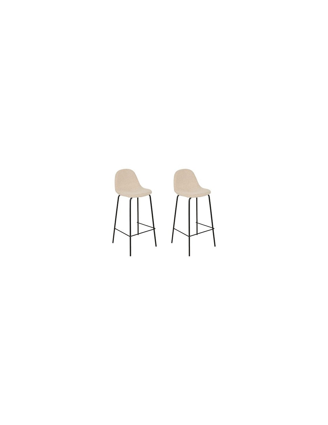 SEDIE: vendita online Sgabello da bar Vladi, bianco, acciaio e plywood E1, L. 43,5 x P. 41,5 x H. 96 cm, 4,55 Kg in offerta