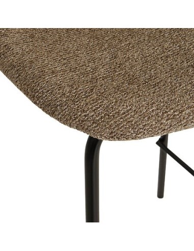 SEDIE: vendita online Sgabello da bar Vladi, moka, beige, acciaio e plywood FSC, L. 43,5 x P. 41,5 x H. 96 cm, 4,55 Kg in off...