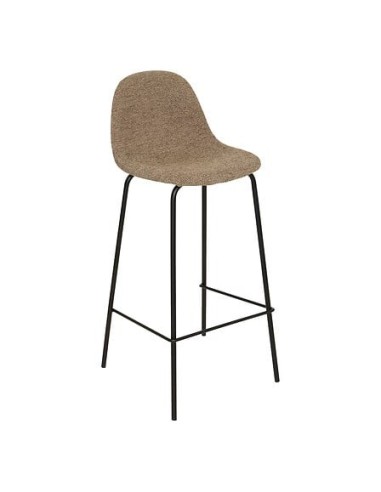 SEDIE: vendita online Sgabello da bar Vladi, moka, beige, acciaio e plywood FSC, L. 43,5 x P. 41,5 x H. 96 cm, 4,55 Kg in off...