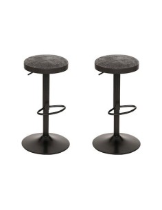 SEDIE: vendita online Sgabello da bar Ilsa, altezza regolabile, nero e grigio scuro, acciaio, Ø 41,5 x H. 76 cm, 5.47 Kg in o...
