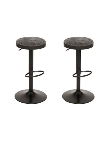 SEDIE: vendita online Sgabello da bar Ilsa, altezza regolabile, nero e grigio scuro, acciaio, Ø 41,5 x H. 76 cm, 5.47 Kg in o...