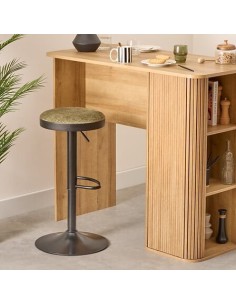 SEDIE: vendita online Sgabello da bar Ilsa, altezza regolabile, nero e kaki, acciaio, Ø 41,5 x H. 76 cm, 5.47 Kg in offerta