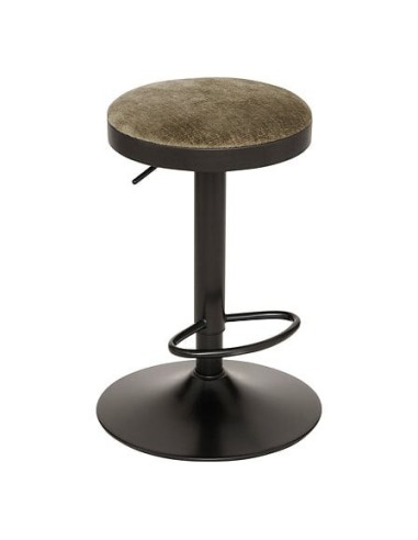 SEDIE: vendita online Sgabello da bar Ilsa, altezza regolabile, nero e kaki, acciaio, Ø 41,5 x H. 76 cm, 5.47 Kg in offerta