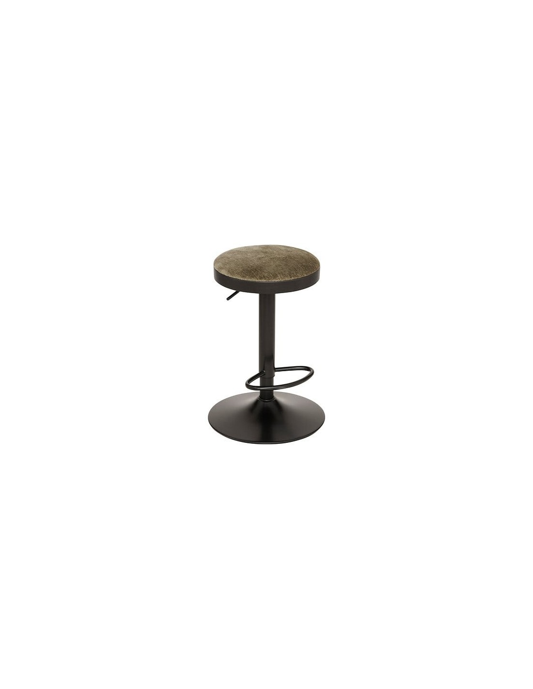 SEDIE: vendita online Sgabello da bar Ilsa, altezza regolabile, nero e kaki, acciaio, Ø 41,5 x H. 76 cm, 5.47 Kg in offerta