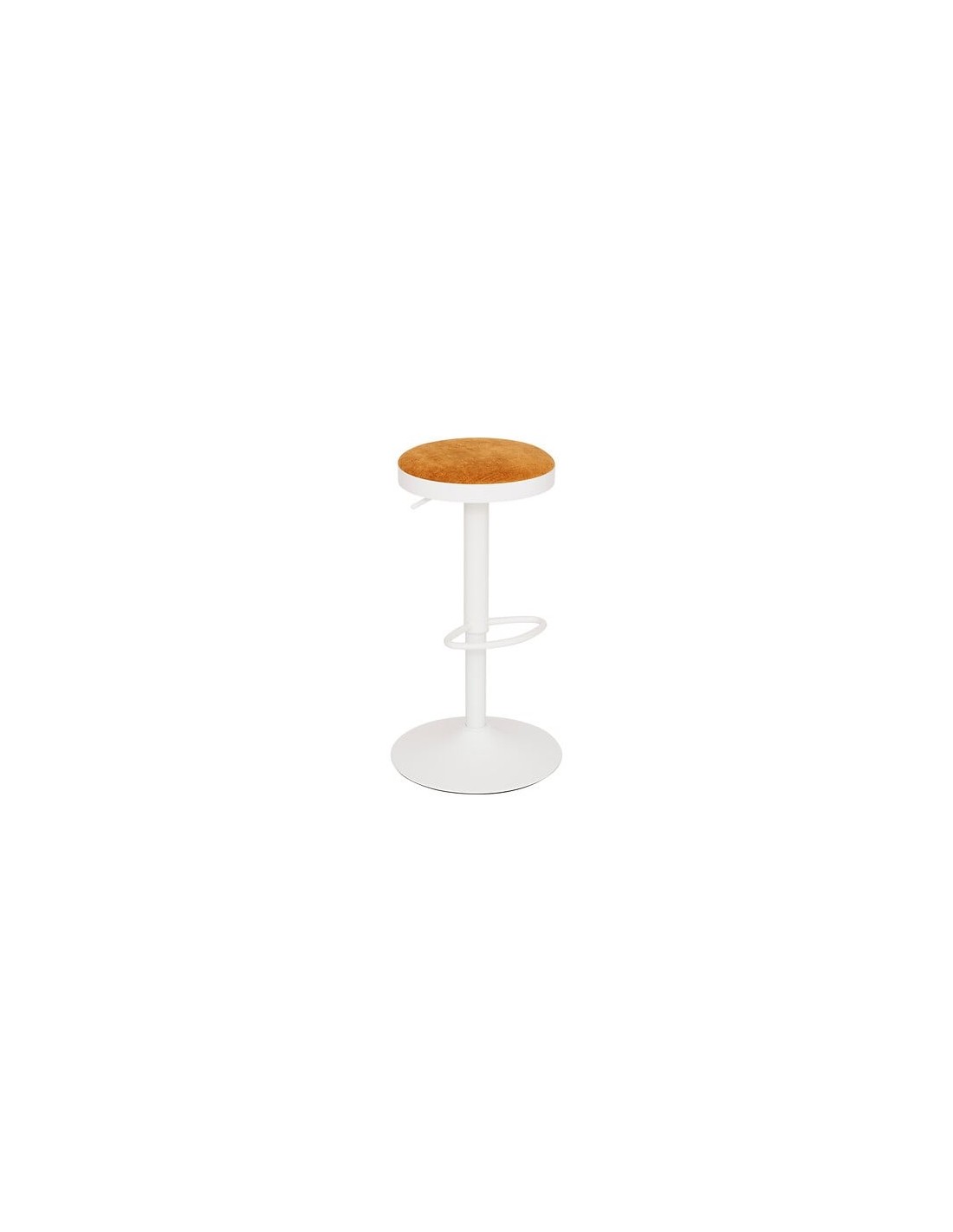 SEDIE: vendita online Sgabello da bar Ilsa, altezza regolabile, bianco e ocra, acciaio, Ø 41,5 x H. 76 cm, 5.47 Kg in offerta