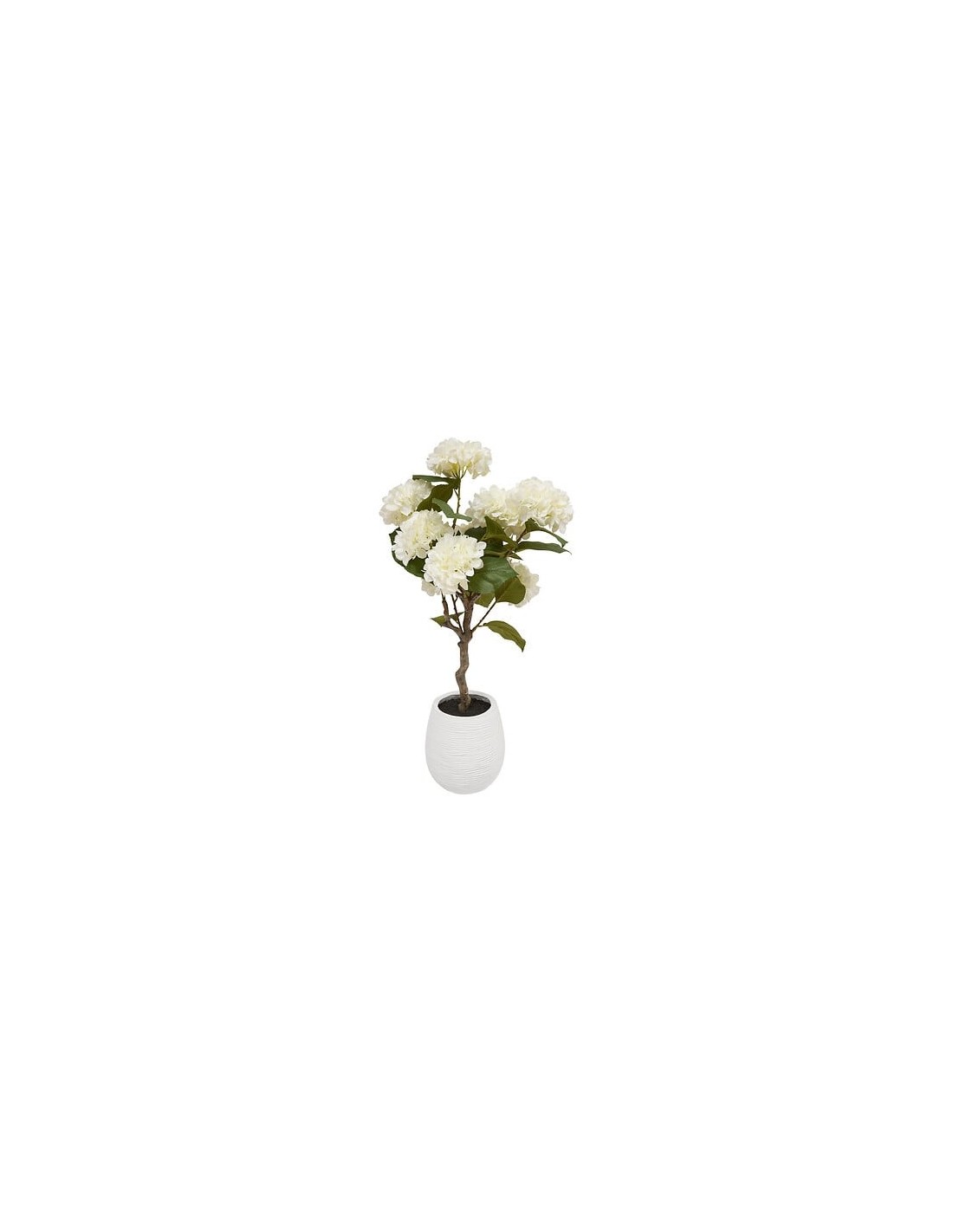 PIANTE E FIORI CON VASO: vendita online Ortensia artificiale Mika, bianca, altezza 100 cm, vaso ceramica, 40 x 40 x 100 cm in...