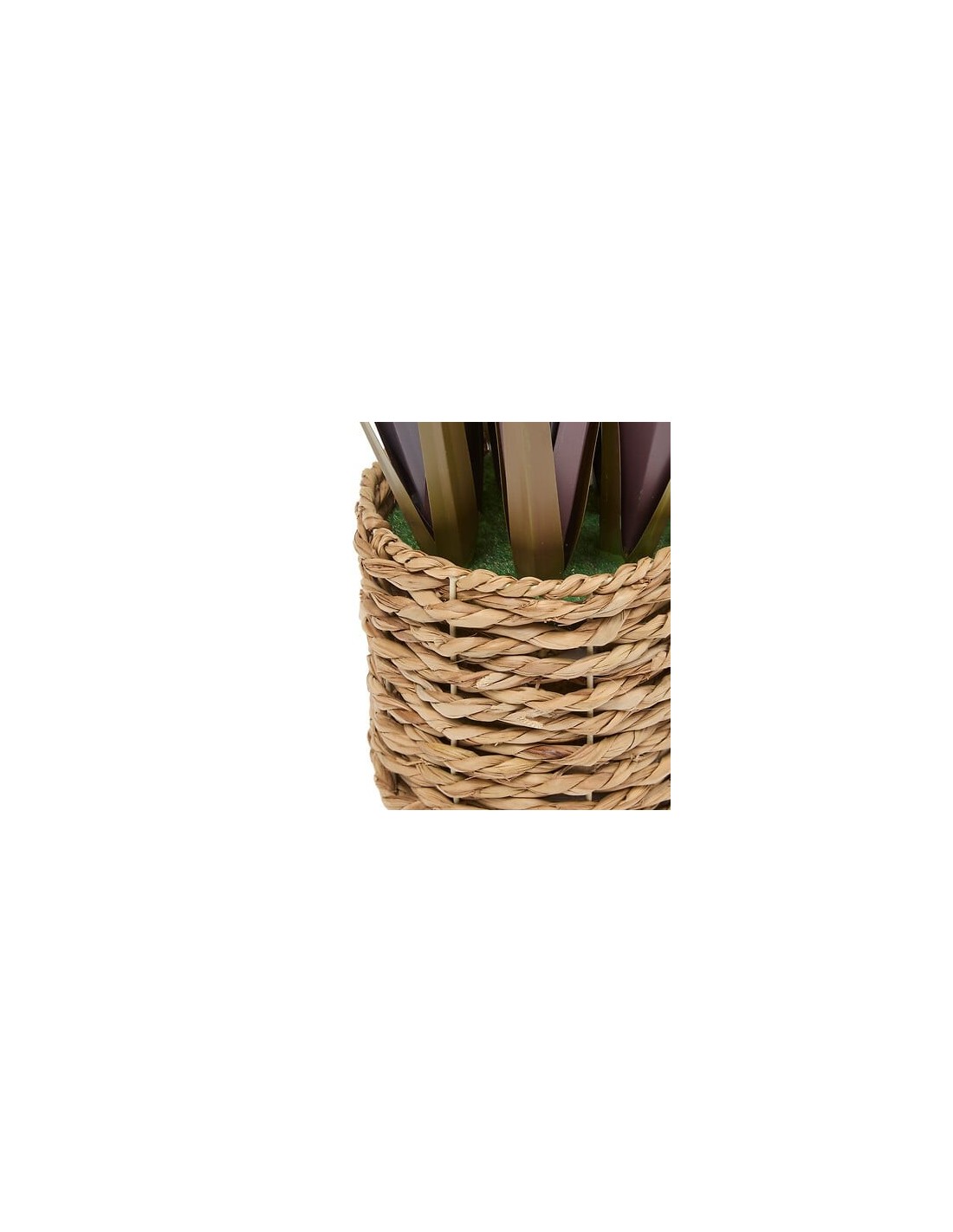 PIANTE E FIORI CON VASO: vendita online Mazzo di lino artificiale, con vaso in cemento, rosso, altezza 91 cm, 70 x 70 x 91 cm...