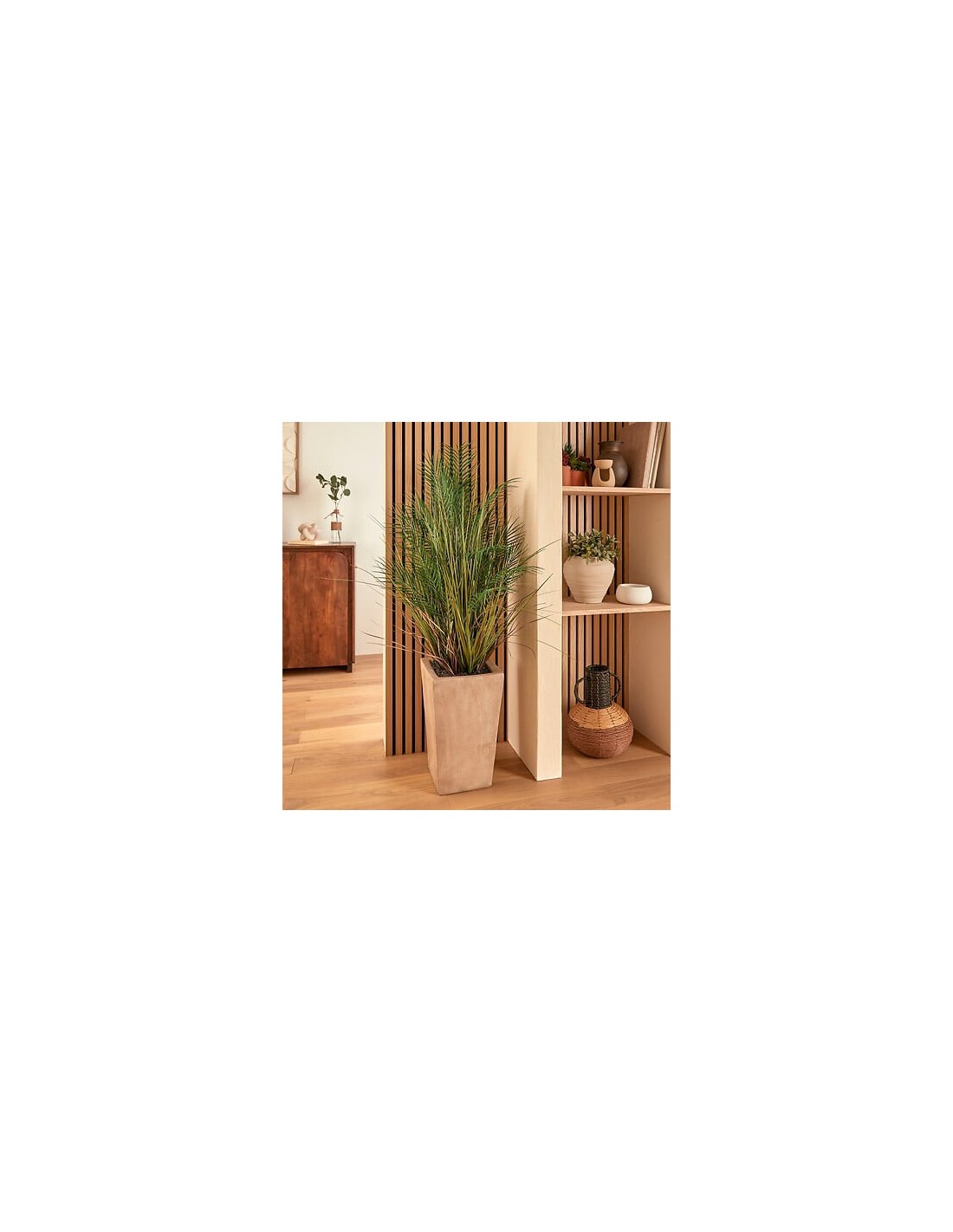PIANTE E FIORI CON VASO: vendita online Palma artificiale, con vaso in ceramica beige, multicolore, altezza 142 cm, 60 x 60 x...